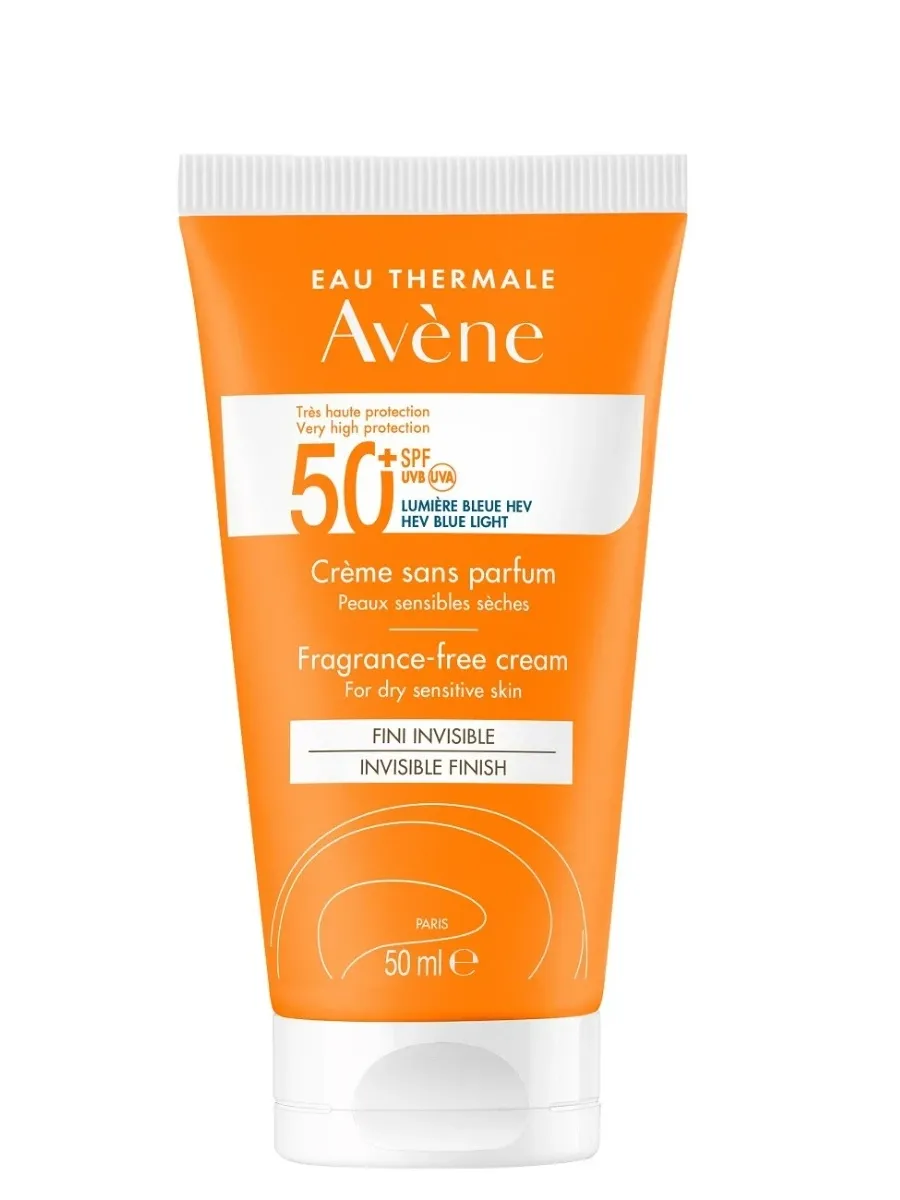 obrazek 1 Avène Sun Bardzo Wysoka Ochrona Przeciwsłoneczna Krem bez zapachu SPF50+  50 ml Avene