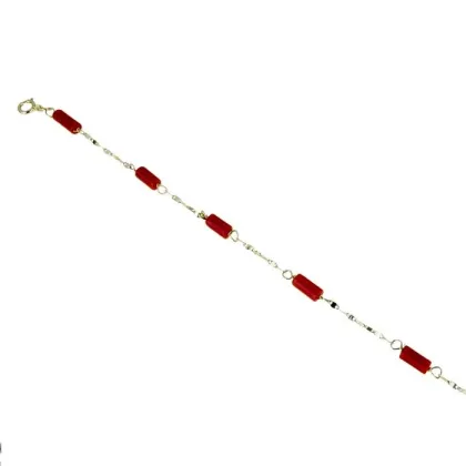 Zdjęcie Bransoletka z korali rurkowych dla dziewczynki 14 cm