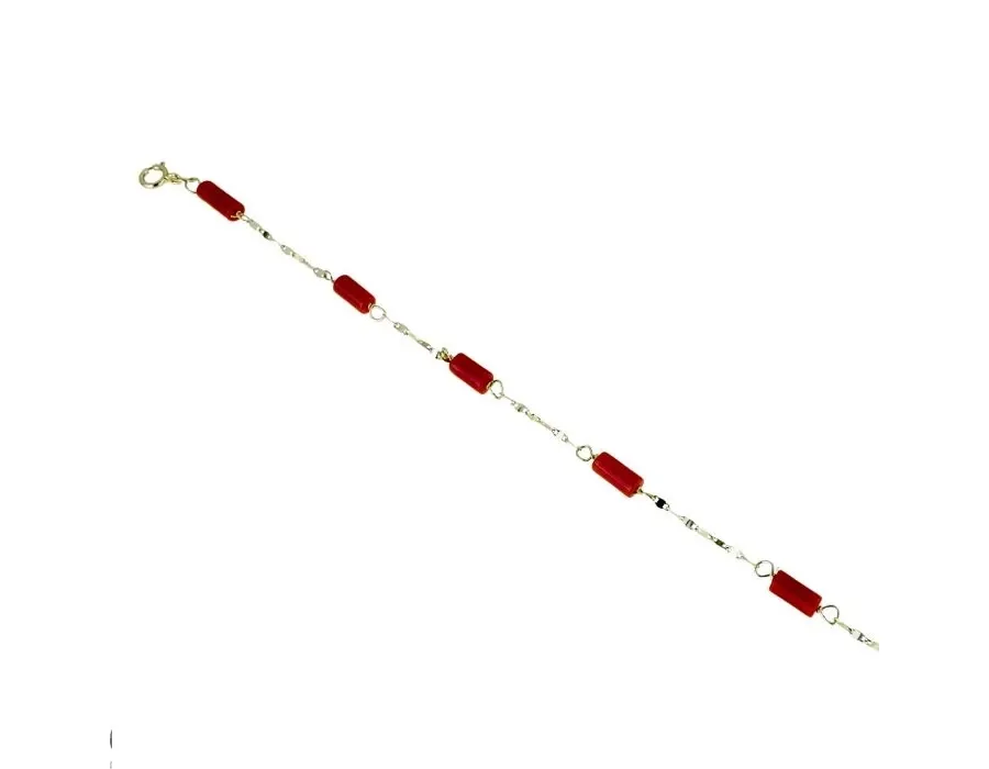 obrazek 1 Bransoletka z korali rurkowych dla dziewczynki 14 cm