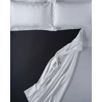 Zdjęcie Antracytowe prześcieradło z satyny bawełnianej