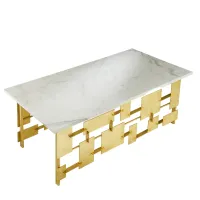Zdjęcie Elegancki, prostokątny stolik kawowy H.48xL.120xP.60 cm