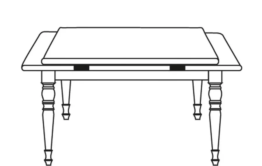 obrazek 2 Klasyczny, z litego drewna stolik rozkładany 140-220cm - Zanini