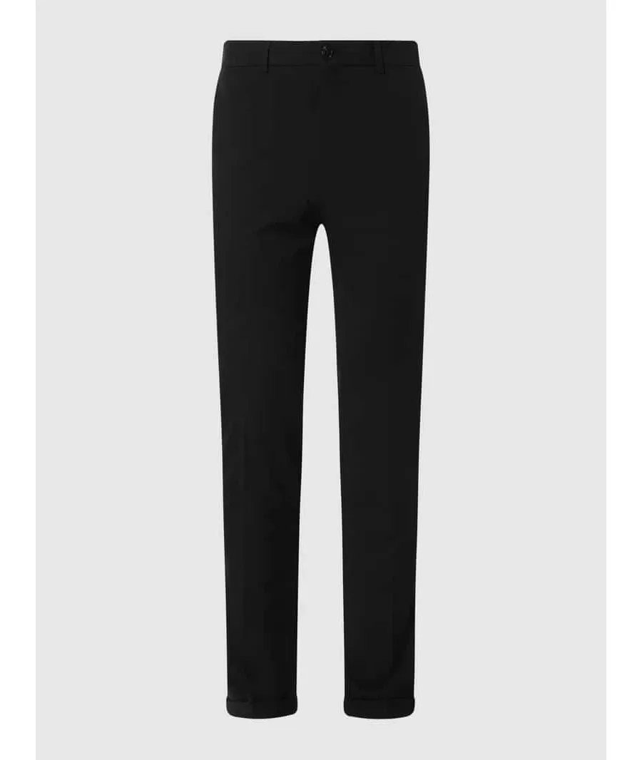 obrazek 1 Chinosy o kroju straight fit z dżerseju model ‘Liam’