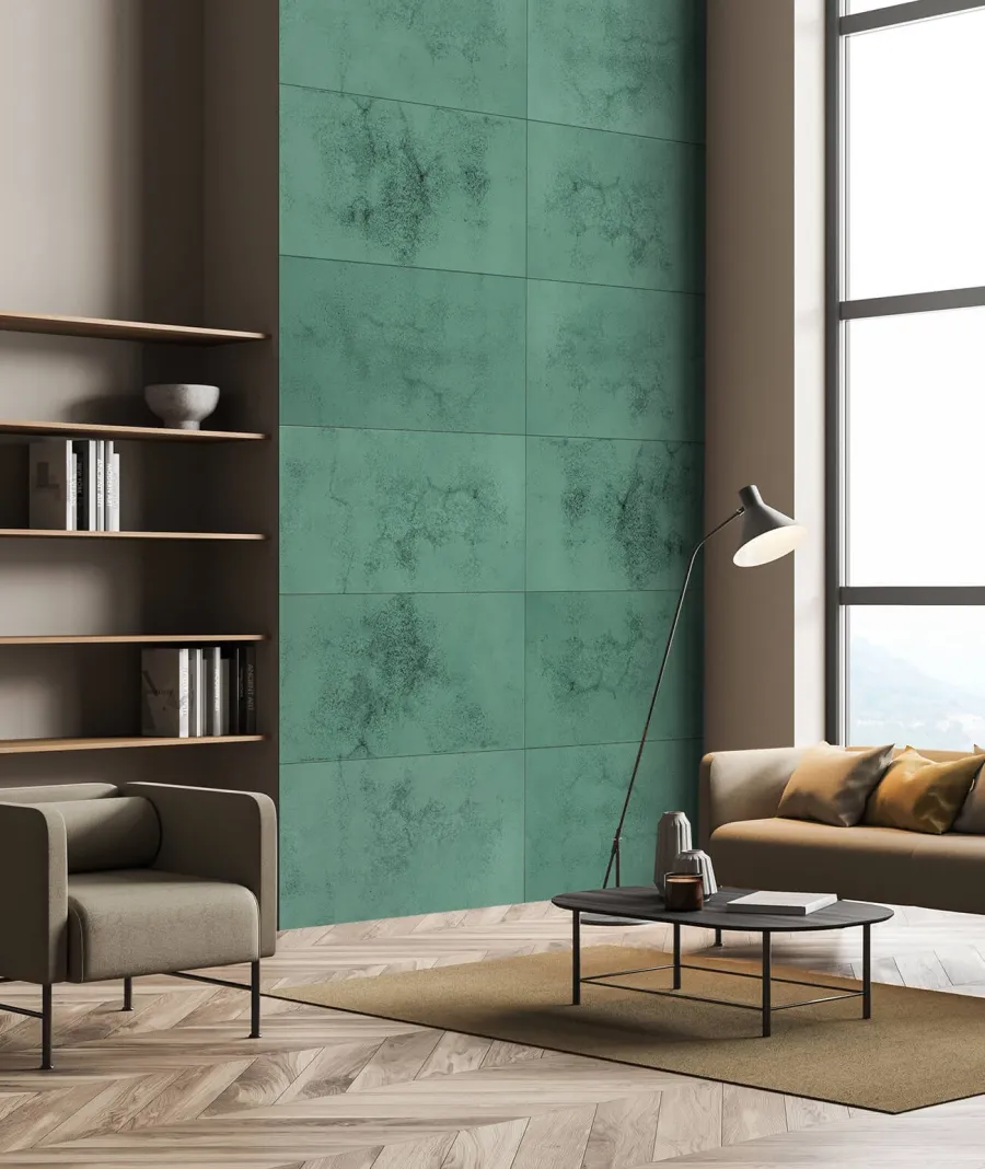 obrazek 1 30x60 cm DS - (zielony czarne kruszywo) - płyta beton architektoniczny ultralekka