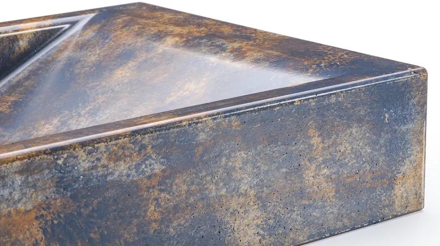 obrazek 3 Oszałamiająca umywalka 60 cm SIRIUS BASIC – GRANITE, niebiesko-szary i ochra, lakier półmatowy