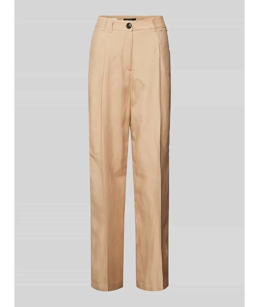 obrazek 1 Spodnie materiałowe z szeroką nogawką i zakładkami w pasie