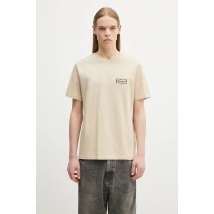 Zdjęcie Kenzo t-shirt bawełniany męski kolor beżowy z aplikacją FF55TS5254SO.11