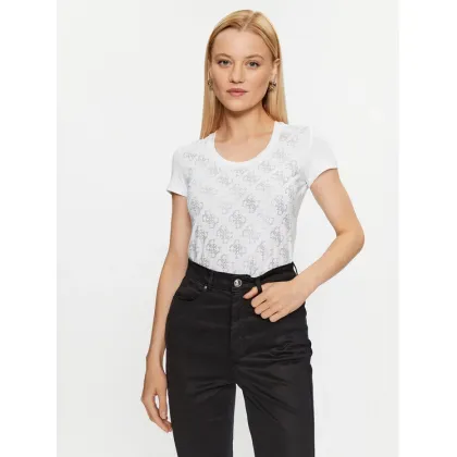 Zdjęcie Guess T-Shirt W3BI53 J1314 Biały Slim Fit