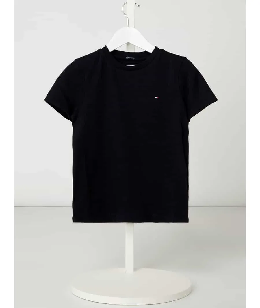 obrazek 1 T-shirt z bawełny organicznej z detalami z logo