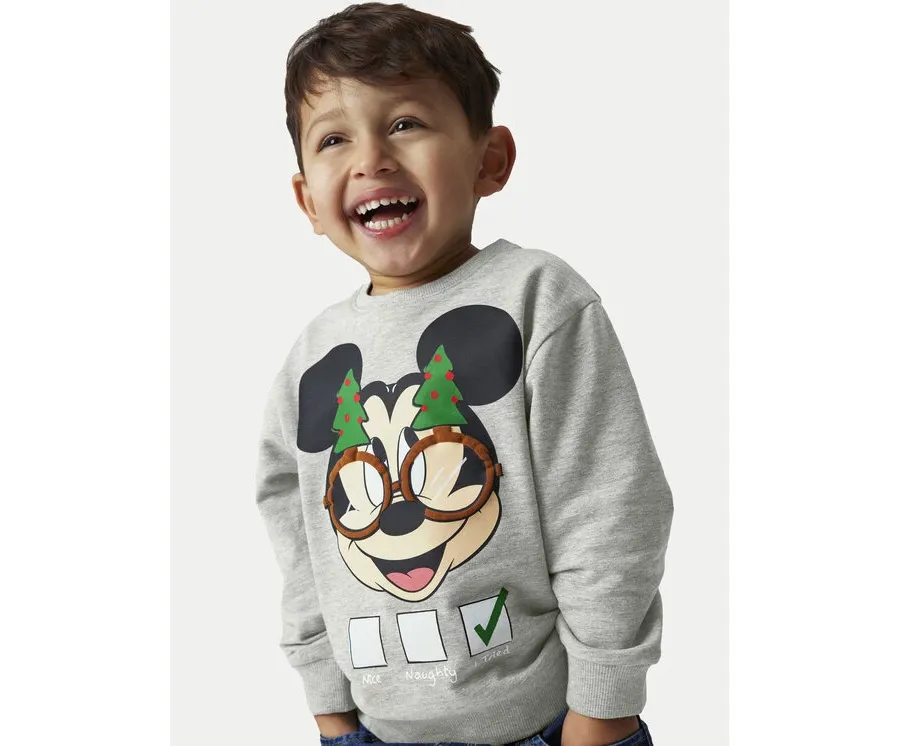 obrazek 1 NAME IT Bluza Mickey 13234176 Szary Standard Fit