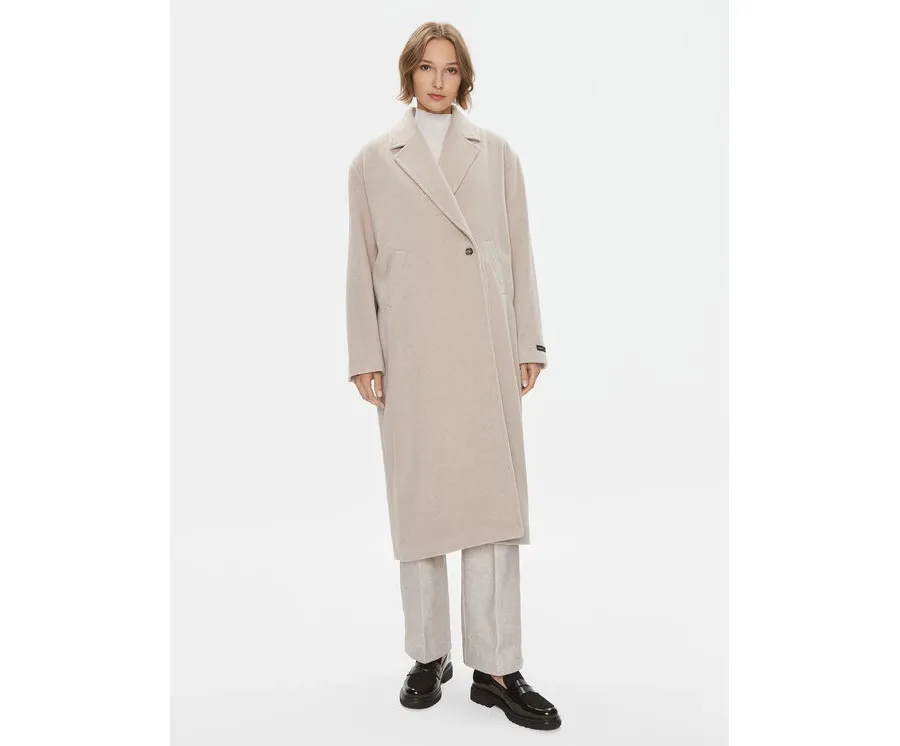 obrazek 1 Herskind Płaszcz wełniany Zion 4900816 Beżowy Regular Fit