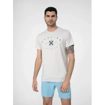 Zdjęcie 4F T-Shirt 4FSS23TTSHM366 Szary Regular Fit