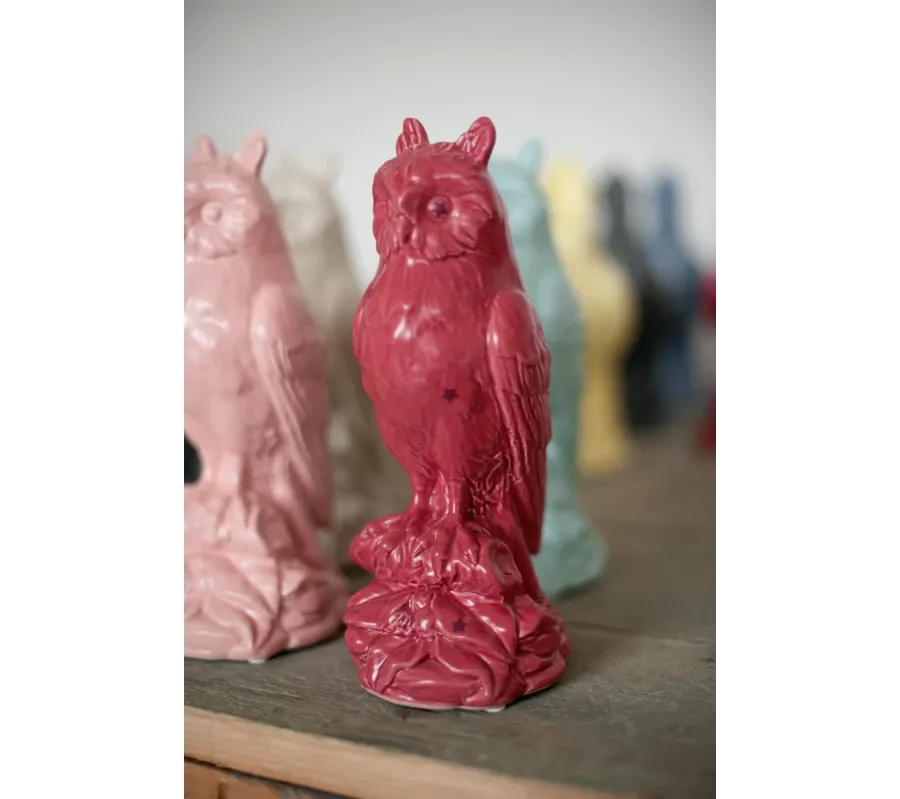 obrazek 7 Artystyczna, ceramiczna figurka małej sowy do awangardowych aranżacji