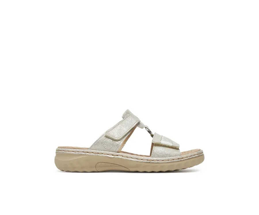 obrazek 1 Rieker Klapki 60481-40 Srebrny