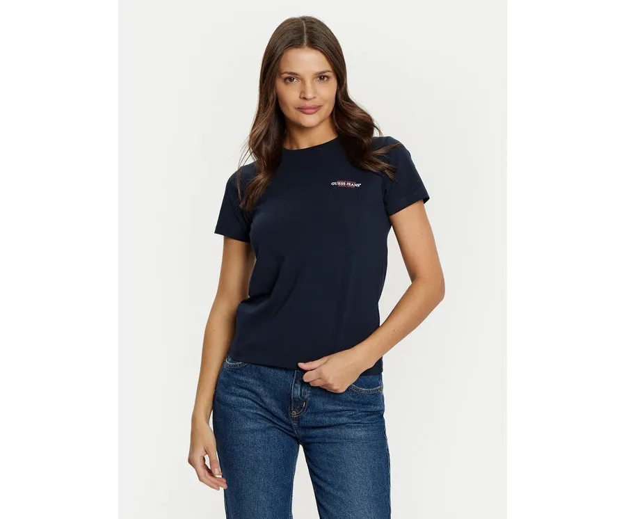 obrazek 1 Guess Jeans T-Shirt W4YI02 J1314 Granatowy Slim Fit