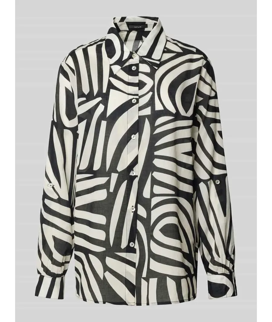 obrazek 1 Bluzka koszulowa z listwą guzikową model ‘FUMINE’