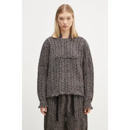 Zdjęcie Ottolinger sweter z domieszką wełny Knit Chunky Sweater damski kolor brązowy ciepły 1070201521