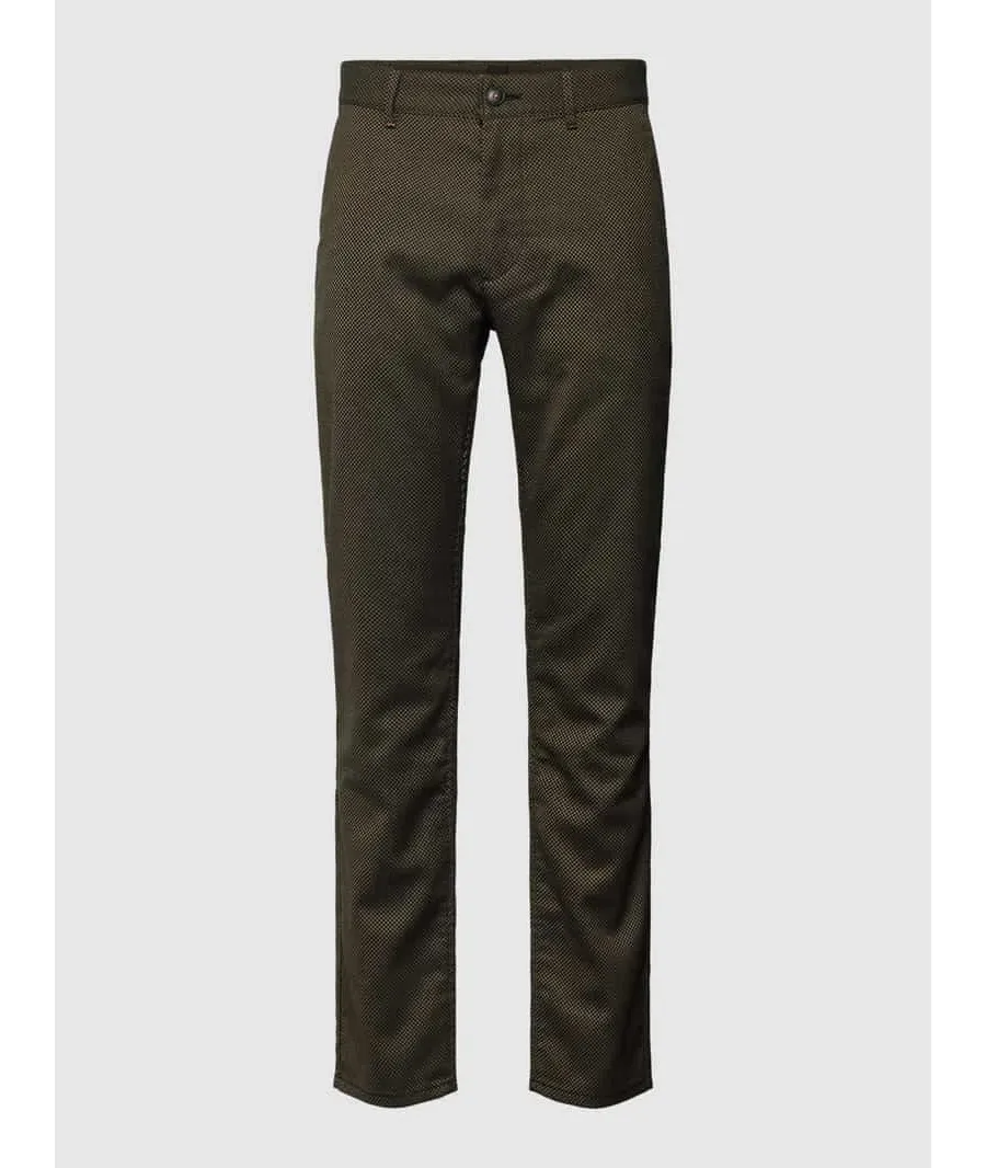 obrazek 1 Chinosy o kroju slim fit z wzorem na całej powierzchni