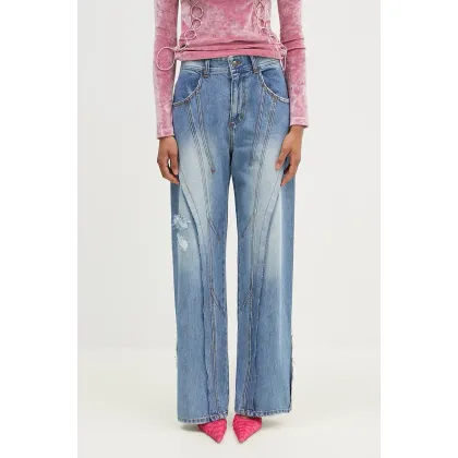 Zdjęcie Andersson Bell jeansy Panel Carpenter Wide-Leg Jeans damskie high waist apa743ml
