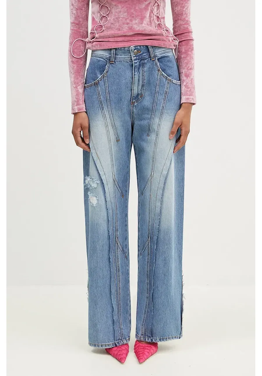 obrazek 1 Andersson Bell jeansy Panel Carpenter Wide-Leg Jeans damskie high waist apa743ml