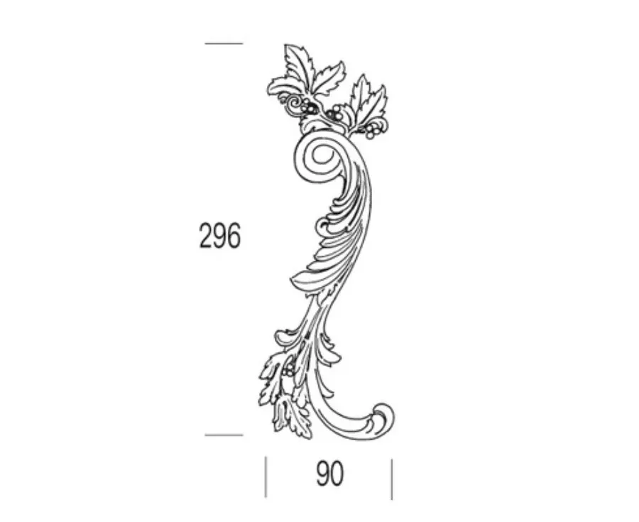 obrazek 2 Parigi - klasyczna klamka z polerowanego mosiądzu