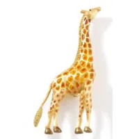 Zdjęcie Wystawna Pozłacana srebrna broszka żyrafa 18 KT Żółte cyrkonie Szkliwo