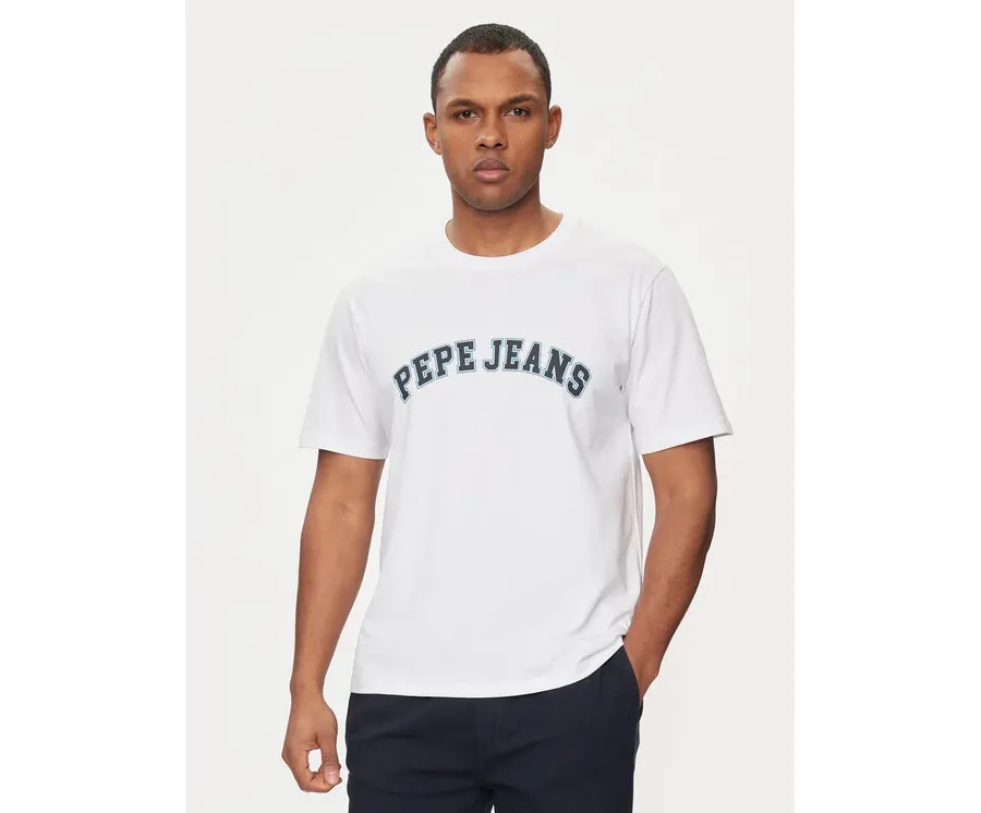 obrazek 1 Pepe Jeans T-Shirt Clement PM509220 Écru Regular Fit