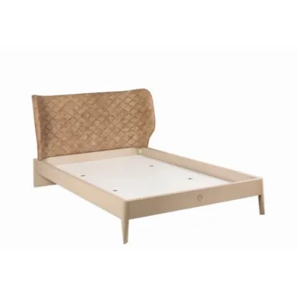 Zdjęcie Ekskluzywne łóżko z tapicerowanym, zakrzywionym zagłówkiem do pokoju młodzieżowego - Cilek