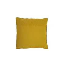 Picture Italian, leather decorative pillow in yellow - Ulivi Salotti