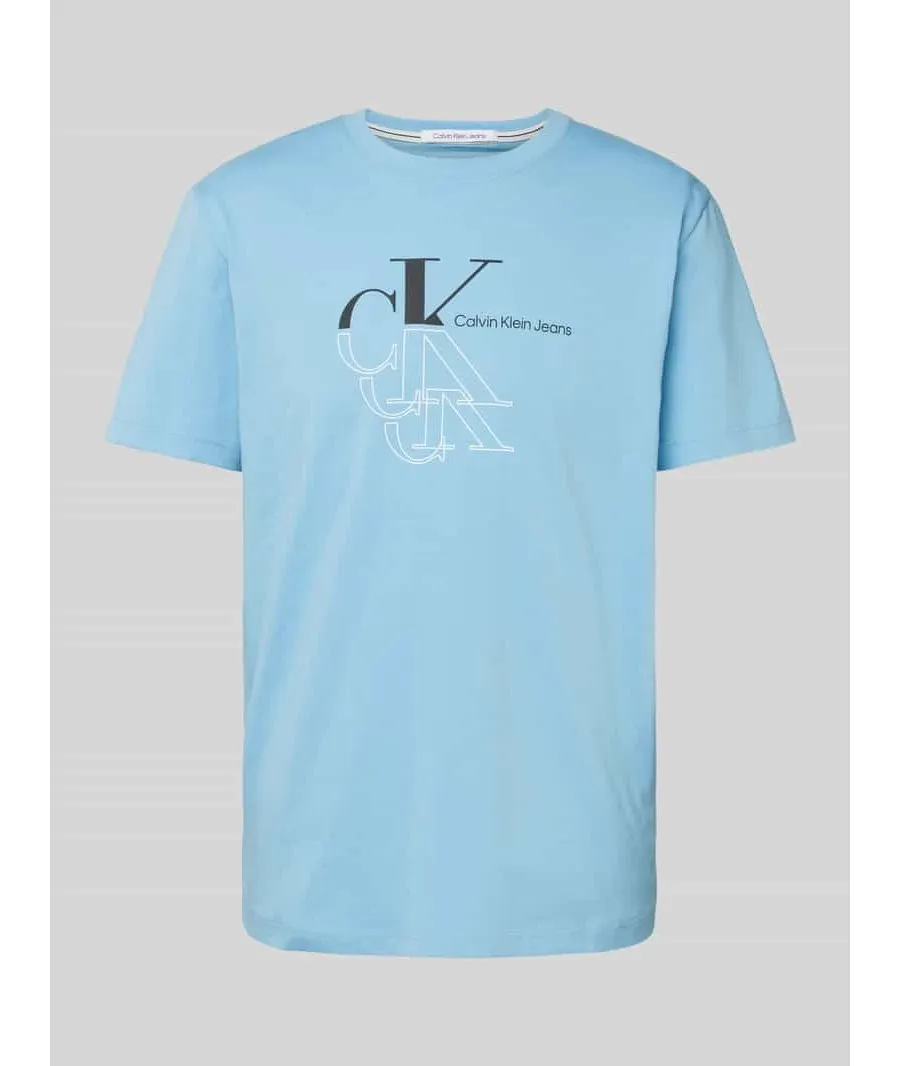 obrazek 1 T-shirt z nadrukiem z logo model ‘MONOGRAM ECHO’