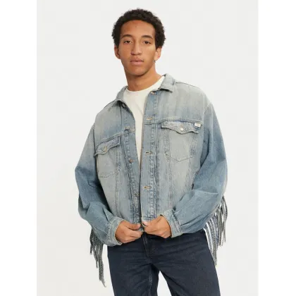Zdjęcie Mustang Kurtka jeansowa Ozark Fringe 1015681 Niebieski Relaxed Fit