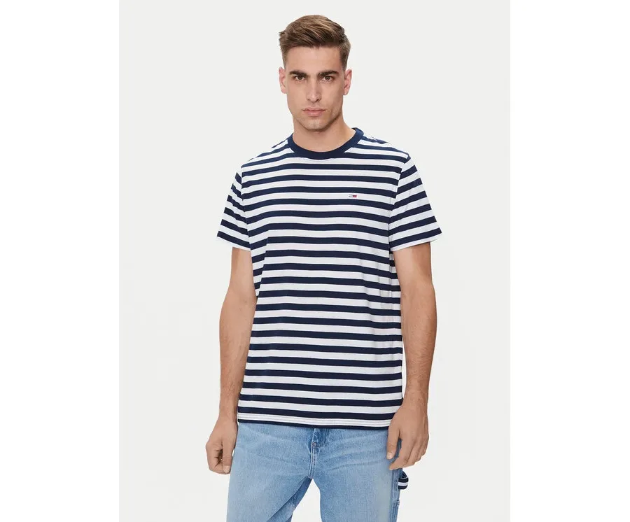 obrazek 1 Tommy Jeans T-Shirt Entry DM0DM20420 Granatowy Slim Fit