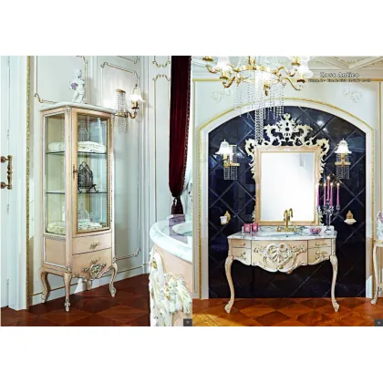 Zdjęcie Osobliwy mebel do łazienki w stylu barokowym od włoskiej marki - 128x85x58 cm
