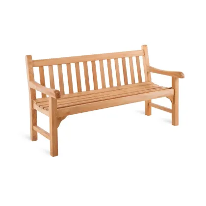 Zdjęcie Piękna stylowa sofa Chelsea 155 cm wykonana z drewna tekowego do ogrodu