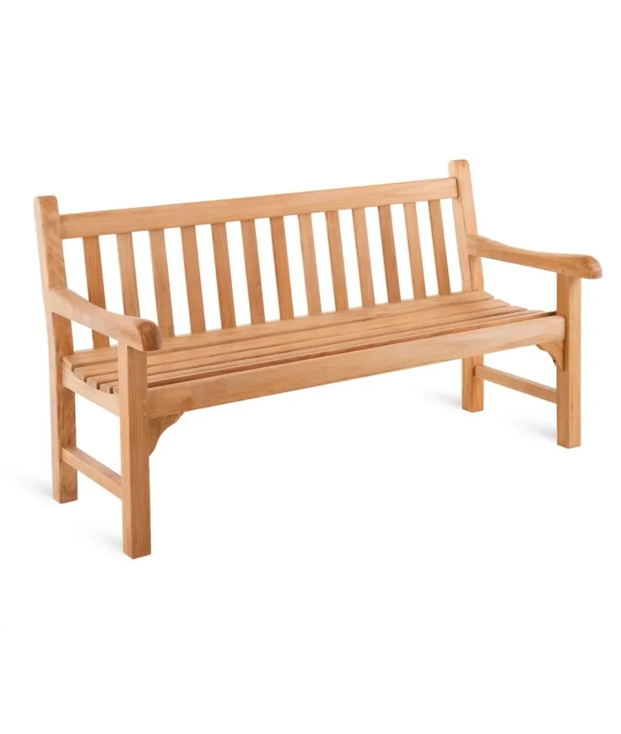 obrazek 1 Piękna stylowa sofa Chelsea 155 cm wykonana z drewna tekowego do ogrodu