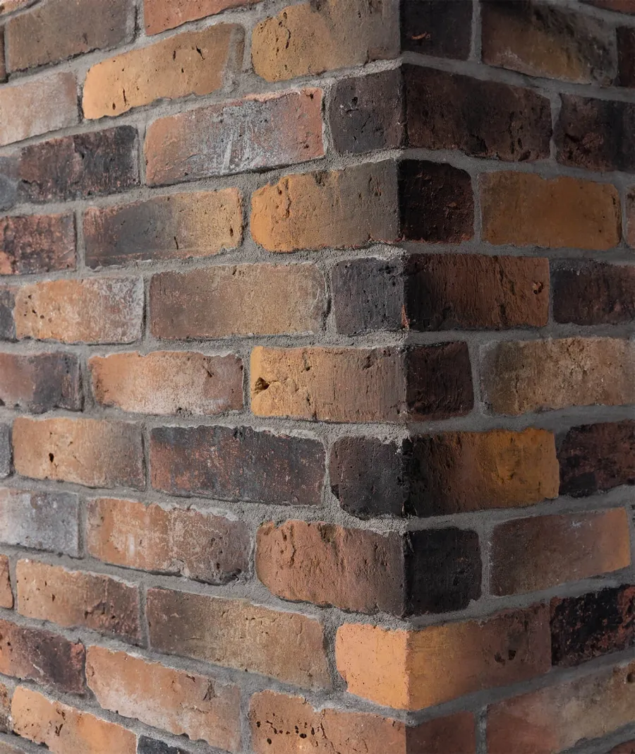 obrazek 1 19x6,5x8,5 cm DS - (V2 cegła palona narożnik) - cegła betonowa na ścianę