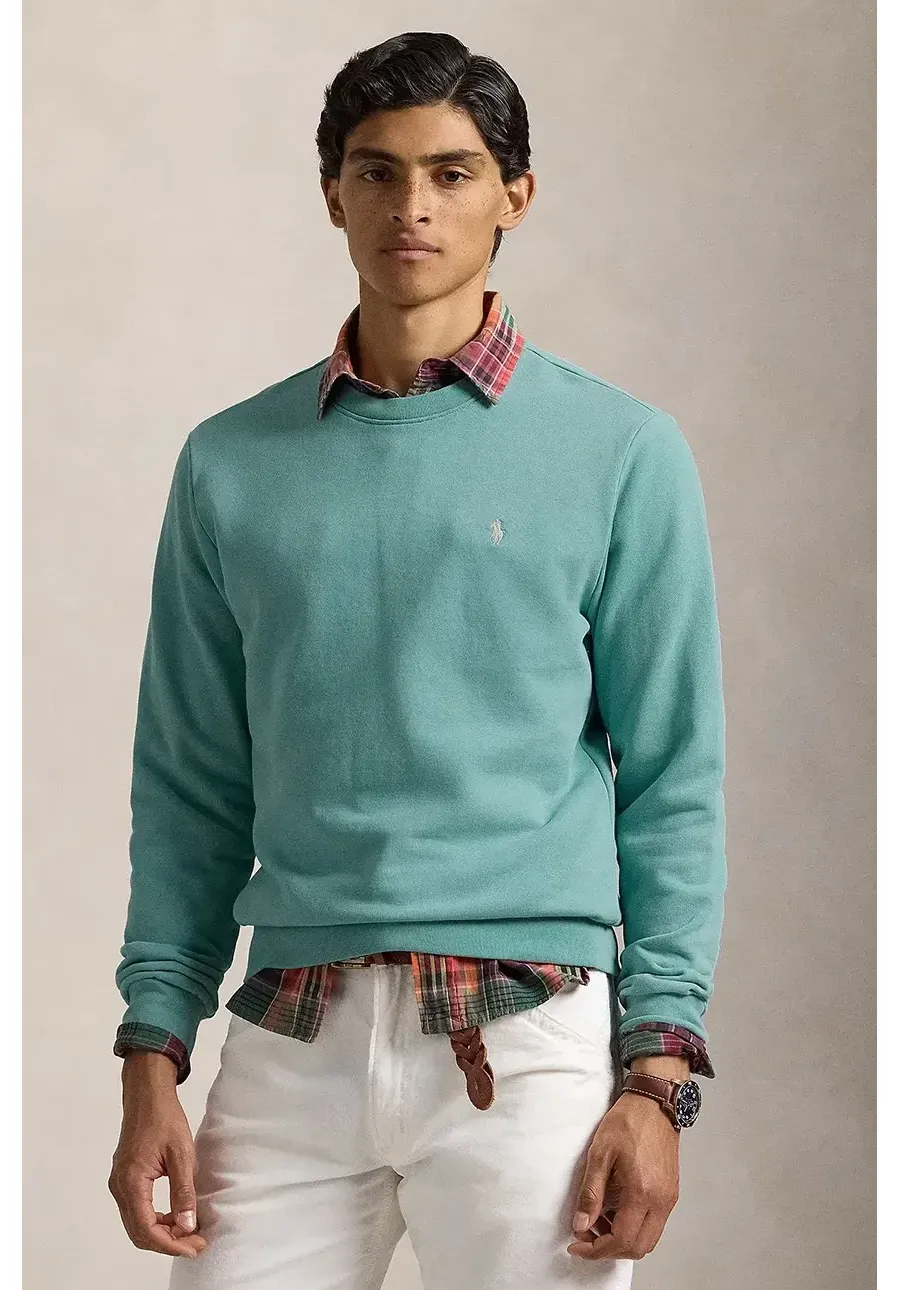 obrazek 1 Polo Ralph Lauren bluza bawełniana męska kolor zielony gładka