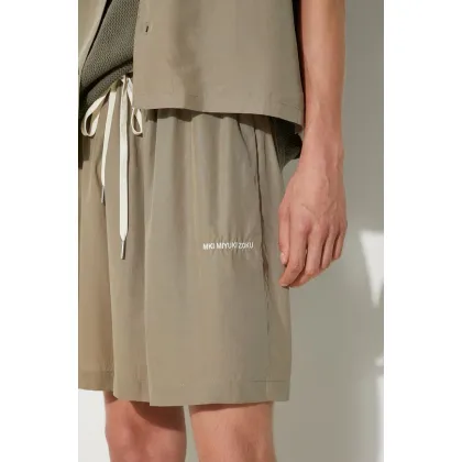 Zdjęcie MKI MIYUKI ZOKU szorty Tencel Shorts męskie kolor zielony TENCEL.SHORTS