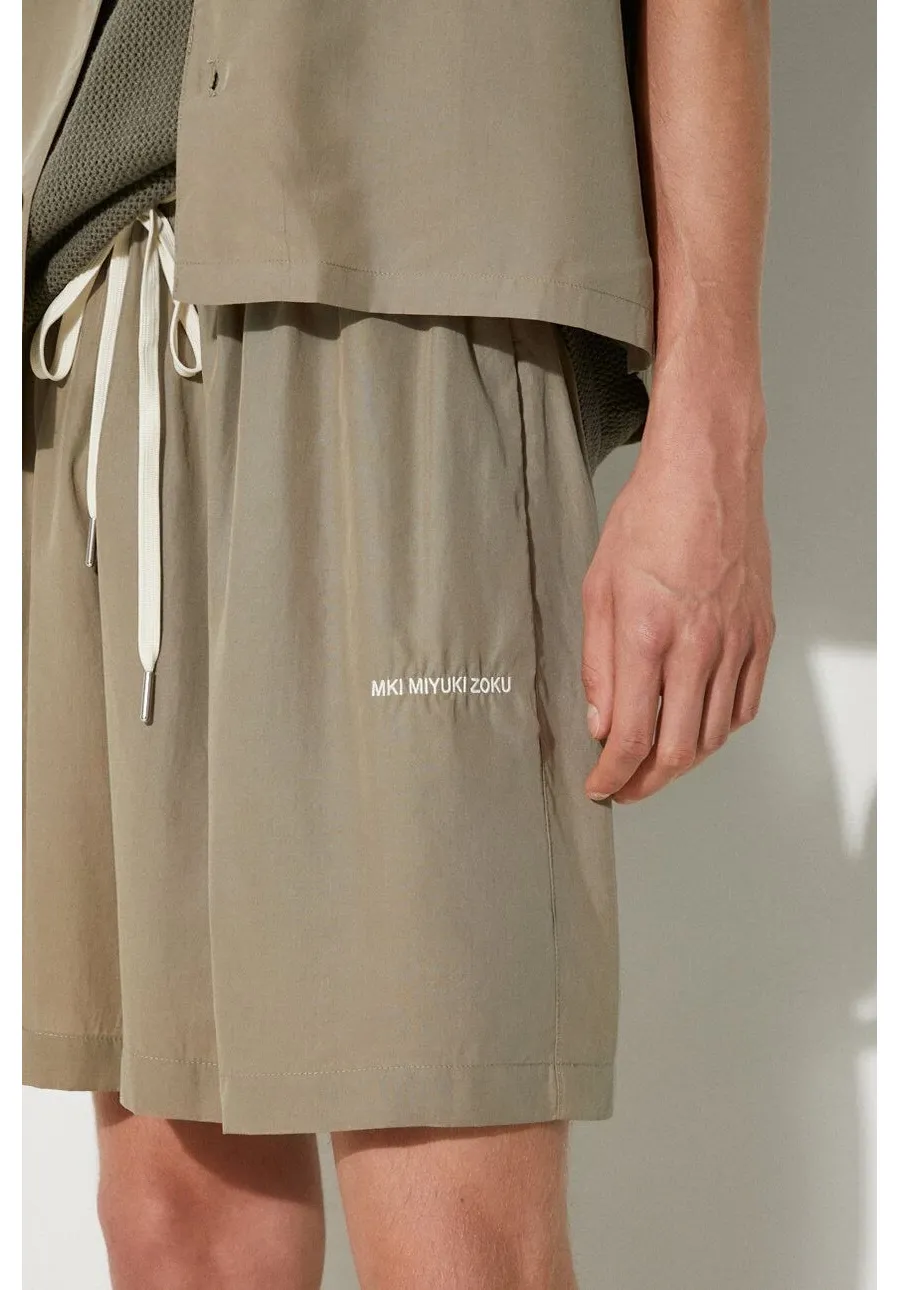 obrazek 1 MKI MIYUKI ZOKU szorty Tencel Shorts męskie kolor zielony TENCEL.SHORTS