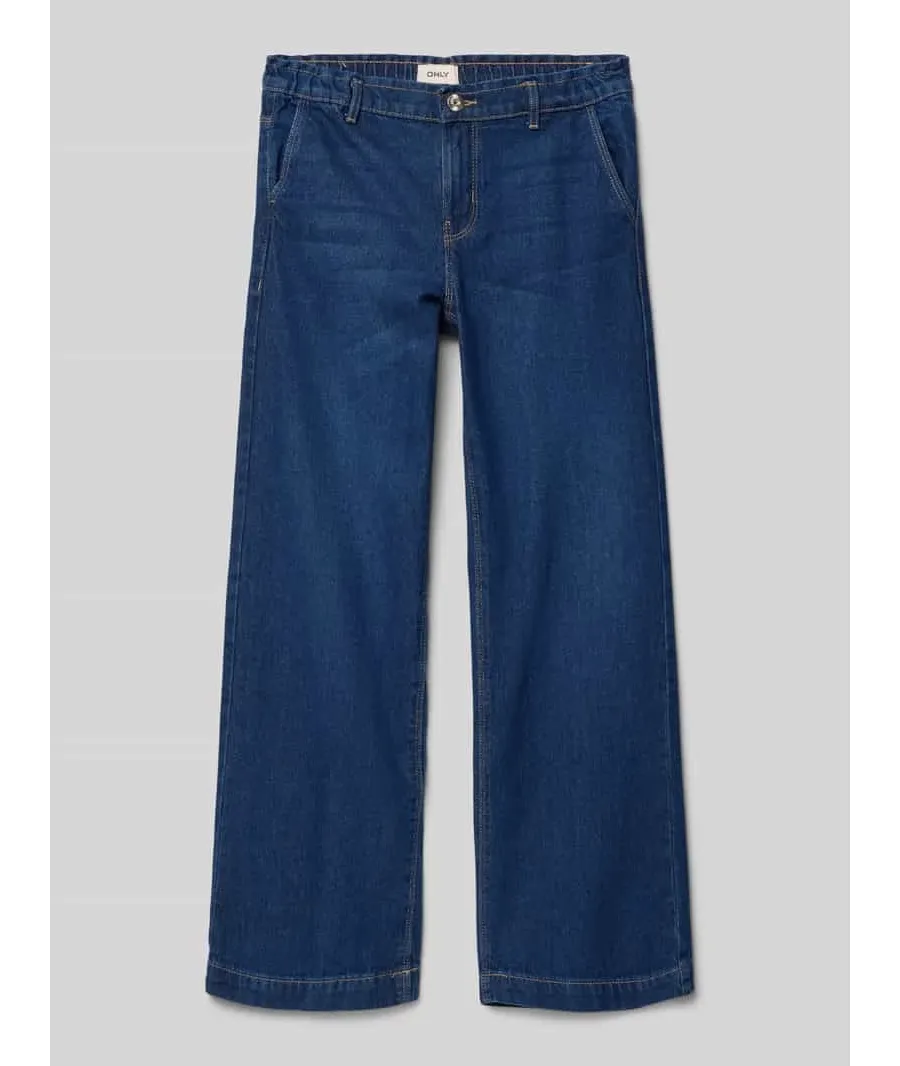 obrazek 1 Jeansy z szeroką nogawką i bocznymi, wpuszczanymi kieszeniami model ‘COMET’