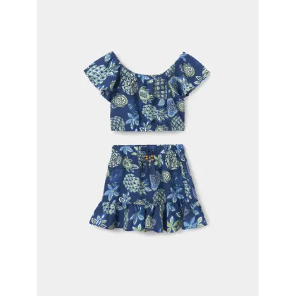 Zdjęcie Mayoral Komplet bluzka i spódnica 6966 Niebieski Regular Fit