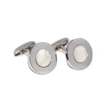 Zdjęcie Eleganckie spinki do koszuli z kamieniem Mother of Pearl