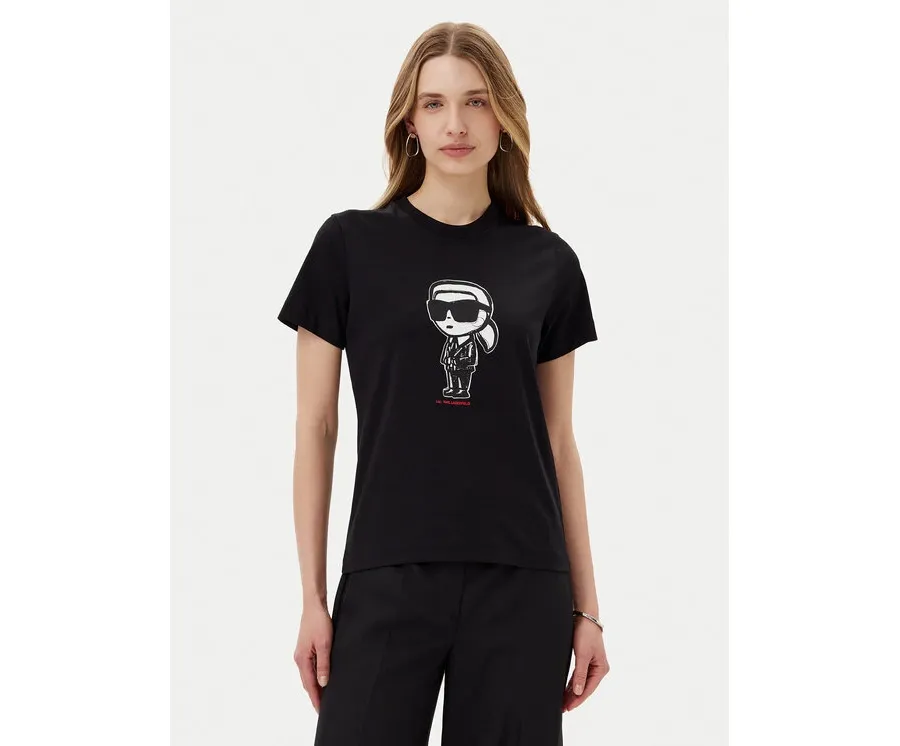 obrazek 1 KARL LAGERFELD T-Shirt A1W17126 Czarny Regular Fit