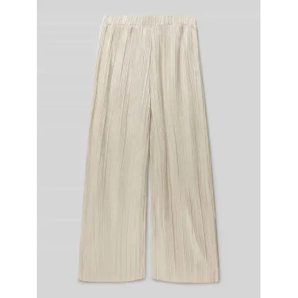 Zdjęcie Spodnie materiałowe z szeroką nogawką i elastycznym pasem