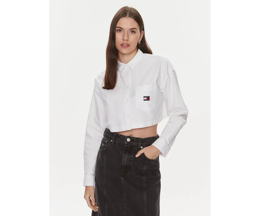 obrazek 1 Tommy Jeans Koszula Badge DW0DW17345 Biały Relaxed Fit