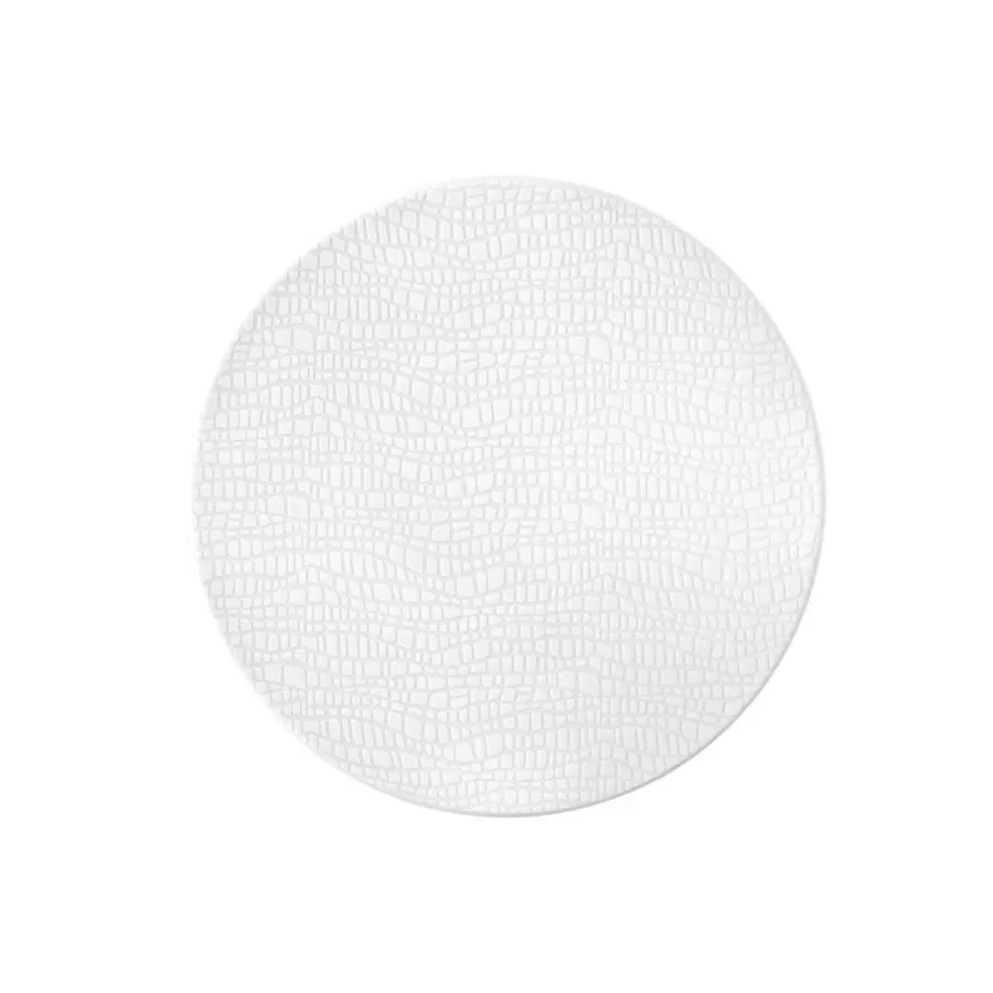 obrazek 1 Okrągły talerz do chleba z porcelany 16,5 cm zdobiony oryginalnym białym ornamentem - Seltmann Weiden