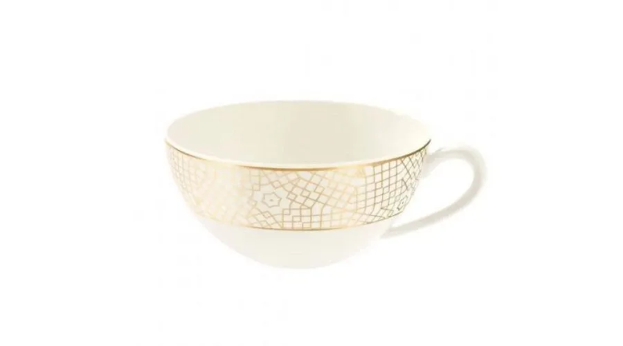 obrazek 1 Porcelanowa duża filiżanka do herbaty zdobiona złotym wzorem – Tettau