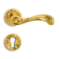 Picture Venezia gold handle with a round door sign