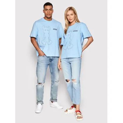 Zdjęcie 2005 T-Shirt Unisex Horned Błękitny Relaxed Fit