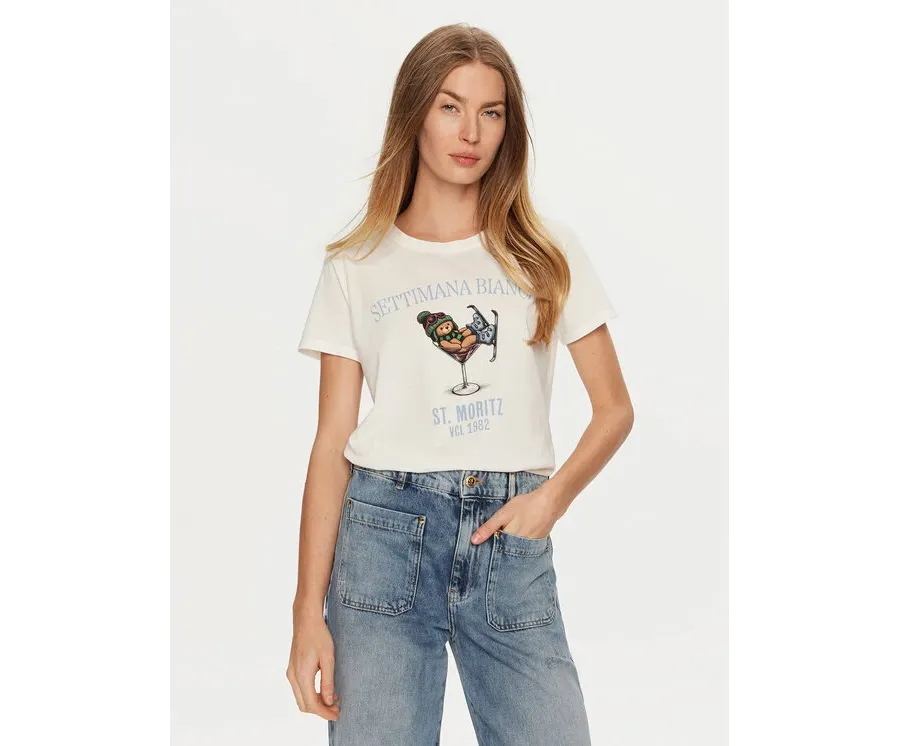 obrazek 1 ViCOLO T-Shirt RS0056 Écru Regular Fit